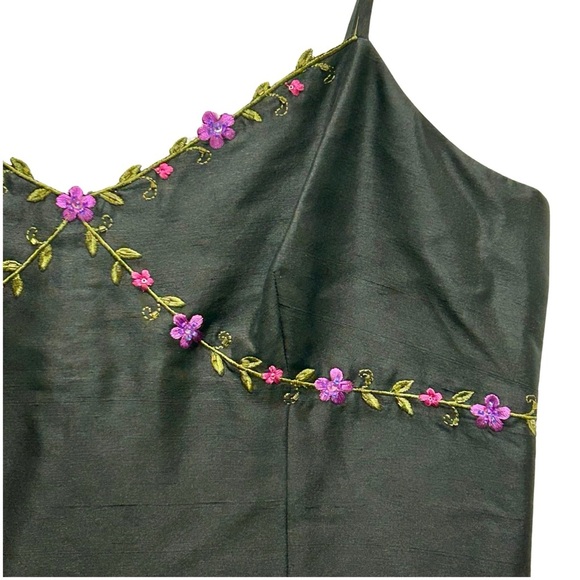 Vintage Ann Taylor Black Silk Slip Dress – Size 6 - Picture 4 of 5